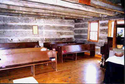 Log Church Interior