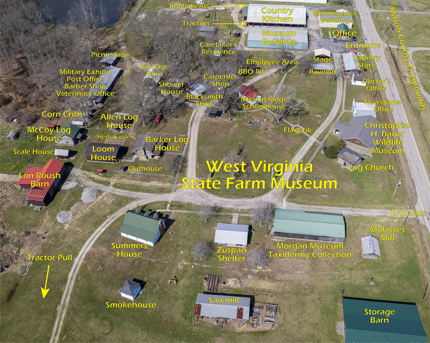 Farm Museum map with labels